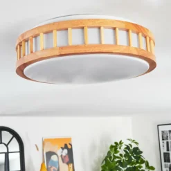 Luminaires Scandinaves-hofstein Amarelos Plafonnier LED Écru, Blanc, 1 lumière