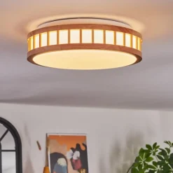 Luminaires Scandinaves-hofstein Amarelos Plafonnier LED Écru, Blanc, 1 lumière