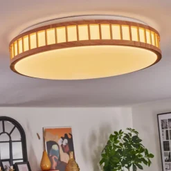 Luminaires Scandinaves-hofstein Amarelos Plafonnier LED Écru, Blanc, 1 lumière, Télécommandes