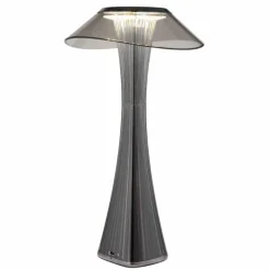 Suspension Verre Fumé-Luminaires Globo Lighting Ambra Lampe à poser LED Chrome, Fumée, Noir, 1 lumière