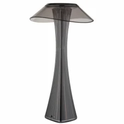 Suspension Verre Fumé-Luminaires Globo Lighting Ambra Lampe à poser LED Chrome, Fumée, Noir, 1 lumière