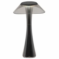 Suspension Verre Fumé-Luminaires Globo Lighting Ambra Lampe à poser LED Chrome, Fumée, Noir, 1 lumière