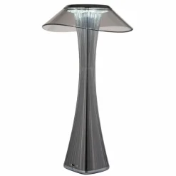 Suspension Verre Fumé-Luminaires Globo Lighting Ambra Lampe à poser LED Chrome, Fumée, Noir, 1 lumière