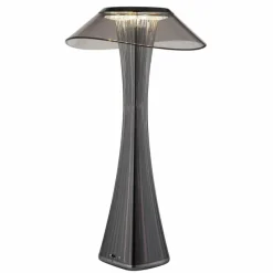 Suspension Verre Fumé-Luminaires Globo Lighting Ambra Lampe à poser LED Chrome, Fumée, Noir, 1 lumière