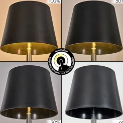 Luminaires Scandinaves-hofstein Amien Lampe de table d'extérieur, Lampe à poser LED Noir, Argenté, 1 lumière