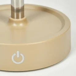 Luminaires Scandinaves-hofstein Amien Lampe de table d'extérieur, Lampe à poser LED Sable, Argenté, 1 lumière