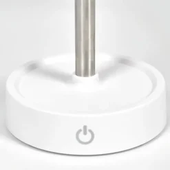 Luminaires Scandinaves-hofstein Amien Lampe de table d'extérieur, Lampe à poser LED Argenté, Blanc, 1 lumière