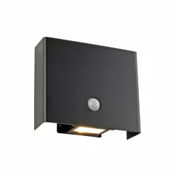 Luminaires Leuchten Direkt AMIN Applique murale LED Noir, 2 lumières, Détecteur de mouvement
