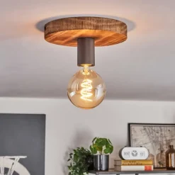 Luminaires Scandinaves-hofstein Amnicon Plafonnier Écru, Noir, 1 lumière