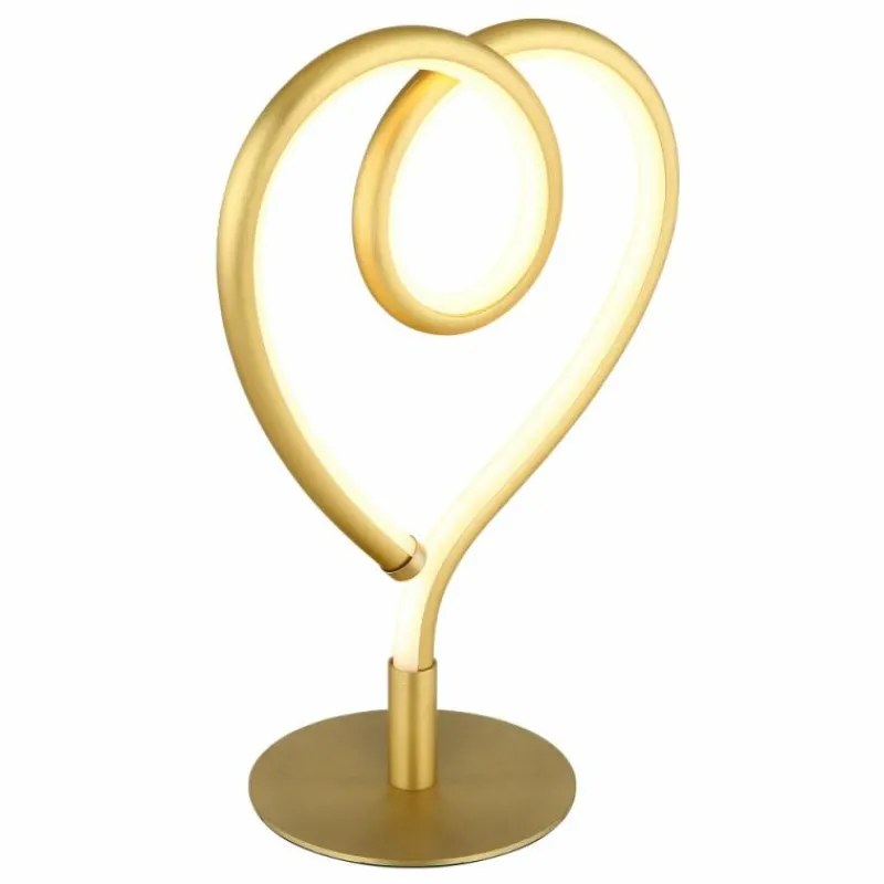 Lampes Dorées-Luminaires Globo Lighting Amore Lampe à poser LED Or, 1 lumière