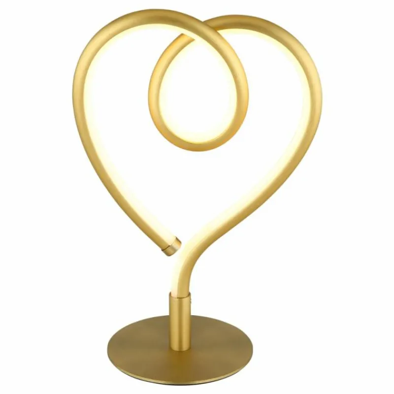 Lampes Dorées-Luminaires Globo Lighting Amore Lampe à poser LED Or, 1 lumière