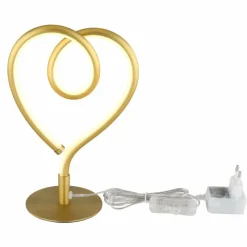 Lampes Dorées-Luminaires Globo Lighting Amore Lampe à poser LED Or, 1 lumière