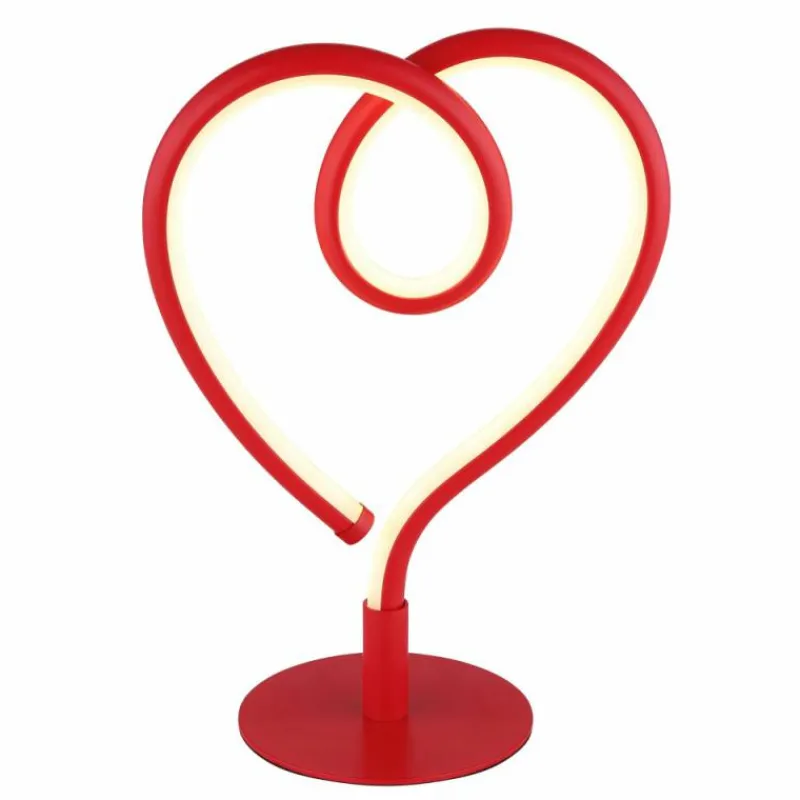 Luminaires Globo Lighting Amore Lampe à poser LED Rouge, 1 lumière* Éclairage Led