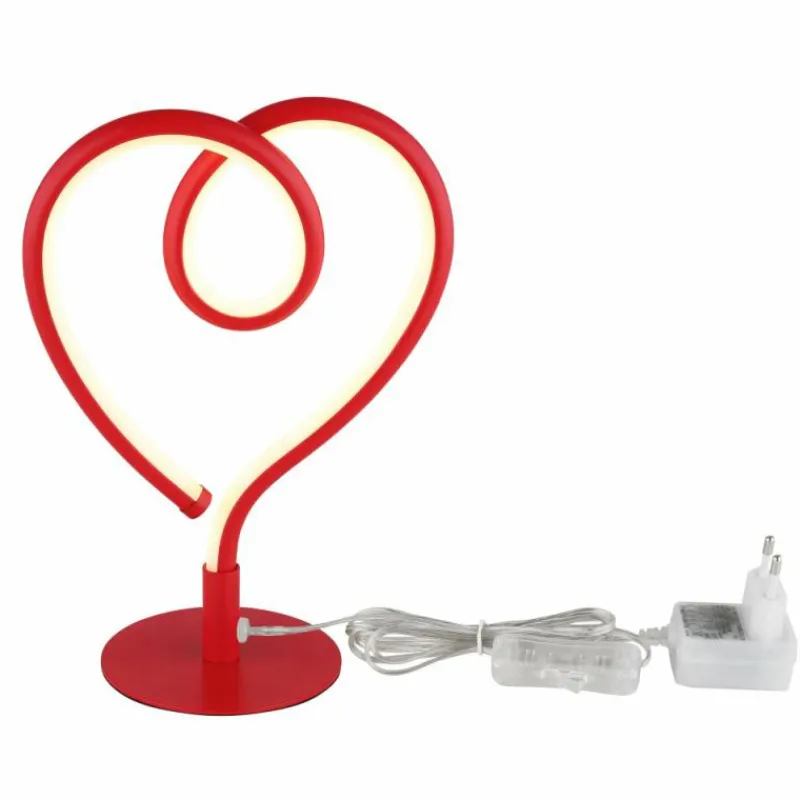 Luminaires Globo Lighting Amore Lampe à poser LED Rouge, 1 lumière* Éclairage Led