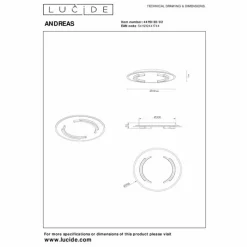 Lampes Dorées-Luminaires Lucide ANDREAS Plafonnier LED Or, 1 lumière
