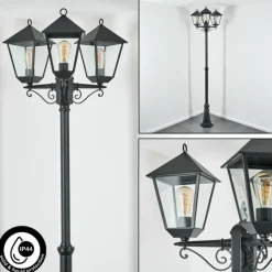 Luminaires Rustiques-hofstein Anfei Eclairage de chemin Noir, 3 lumières