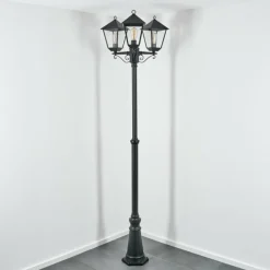 Luminaires Rustiques-hofstein Anfei Eclairage de chemin Noir, 3 lumières