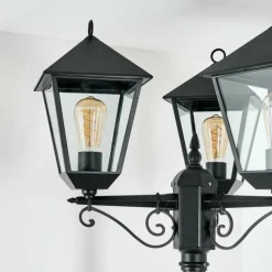 Luminaires Rustiques-hofstein Anfei Eclairage de chemin Noir, 3 lumières