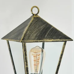 Luminaires Rustiques-hofstein Anfei Eclairage de chemin Or, Noir, 1 lumière