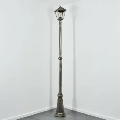 Luminaires Rustiques-hofstein Anfei Eclairage de chemin Or, Noir, 1 lumière