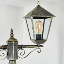 Luminaires Rustiques-hofstein Anfei Eclairage de chemin Or, Noir, 2 lumières