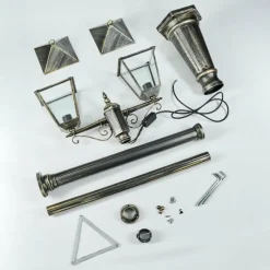 Luminaires Rustiques-hofstein Anfei Eclairage de chemin Or, Noir, 2 lumières