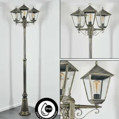 Luminaires Rustiques-hofstein Anfei Eclairage de chemin Or, Noir, 3 lumières