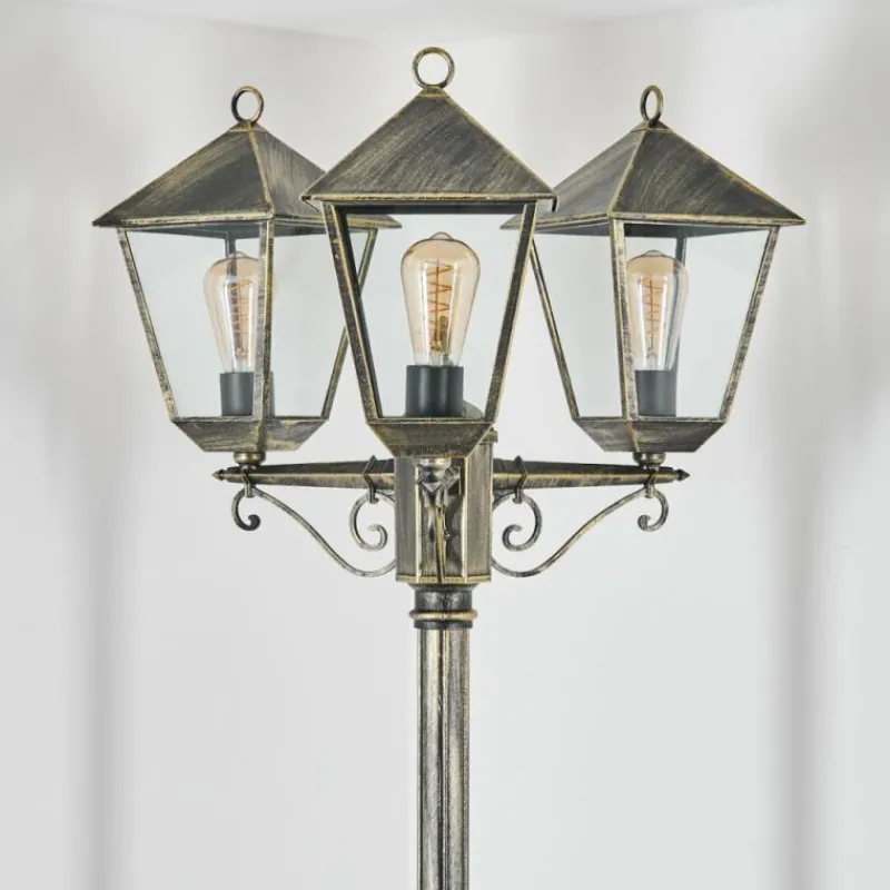 Luminaires Rustiques-hofstein Anfei Eclairage de chemin Or, Noir, 3 lumières