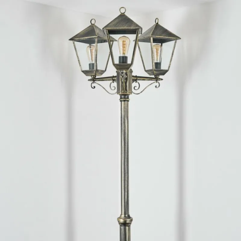 Luminaires Rustiques-hofstein Anfei Eclairage de chemin Or, Noir, 3 lumières