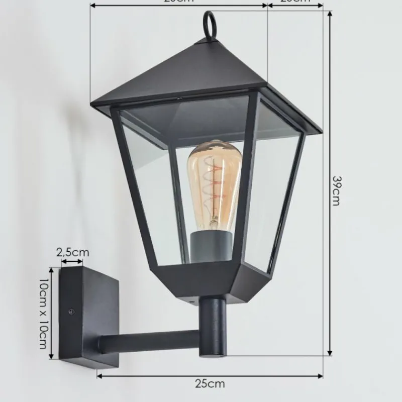 hofstein Anfei Lampe murale d´extérieur Noir, 1 lumière