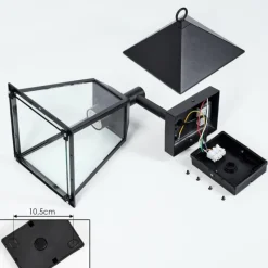 hofstein Anfei Lampe murale d´extérieur Noir, 1 lumière, Détecteur de mouvement