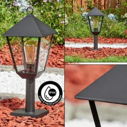 Luminaires Rustiques-hofstein Anfei Luminaire extérieur, Borne lumineuse, Eclairage de chemin Noir, 1 lumière