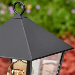 Luminaires Rustiques-hofstein Anfei Luminaire extérieur, Borne lumineuse, Eclairage de chemin Noir, 1 lumière