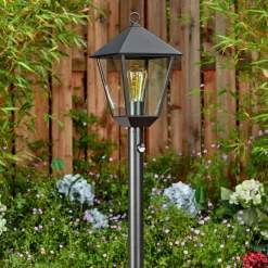 Luminaires Rustiques-hofstein Anfei Luminaire extérieur, Eclairage de chemin Noir, 1 lumière, Détecteur de mouvement