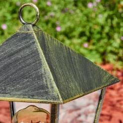 Luminaires Rustiques-hofstein Anfei Luminaire extérieur, Borne lumineuse, Eclairage de chemin Brun, Or, 1 lumière