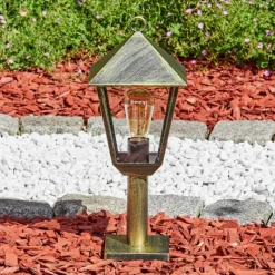 Luminaires Rustiques-hofstein Anfei Luminaire extérieur, Borne lumineuse, Eclairage de chemin Brun, Or, 1 lumière