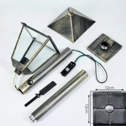 Luminaires Rustiques-hofstein Anfei Luminaire extérieur, Eclairage de chemin Brun, Or, 1 lumière, Détecteur de mouvement