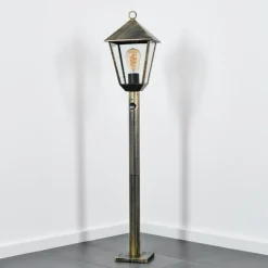 Luminaires Rustiques-hofstein Anfei Luminaire extérieur, Eclairage de chemin Brun, Or, 1 lumière, Détecteur de mouvement