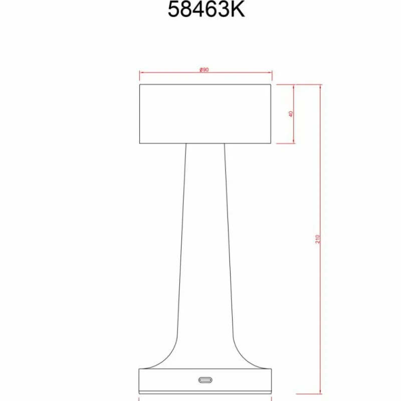Luminaires Globo Lighting Angelika Lampe à poser LED Cuivre, 1 lumière* Éclairage Led