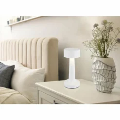 Luminaires Globo Lighting Angelika Lampe à poser LED Blanc, 1 lumière* Éclairage Led