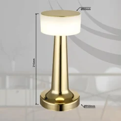 Luminaires Globo Lighting Angelika Lampe à poser LED Laiton, 1 lumière* Éclairage Led