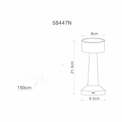 Luminaires Globo Lighting Angelika Lampe à poser LED Nickel mat, 1 lumière* Éclairage Led