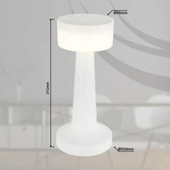 Luminaires Globo Lighting Angelika Lampe à poser LED Blanc, 1 lumière* Lampes À Poser