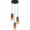 Luminaires Globo Lighting Annika Suspension Noir, 3 lumières