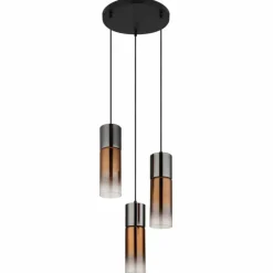 Luminaires Globo Lighting Annika Suspension Noir, 3 lumières