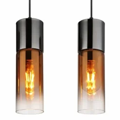 Luminaires Globo Lighting Annika Suspension Noir, 4 lumières