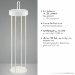 Luminaires Leuchten Direkt ANSELM Lampadaire LED Blanc, 1 lumière