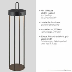 Luminaires Leuchten Direkt ANSELM Lampadaire LED Noir, 1 lumière