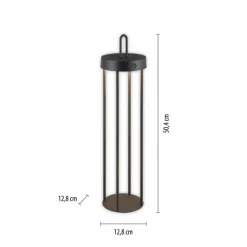 Luminaires Leuchten Direkt ANSELM Lampadaire LED Noir, 1 lumière