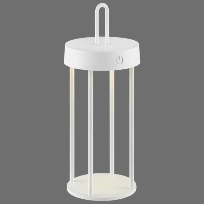 Luminaires Leuchten Direkt ANSELM Lampe à poser LED Blanc, 1 lumière